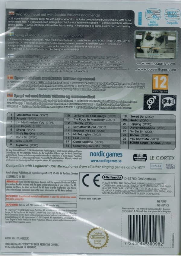 We Sing Robbie Williams: A New Game Featuring 25 Hits for the Wii