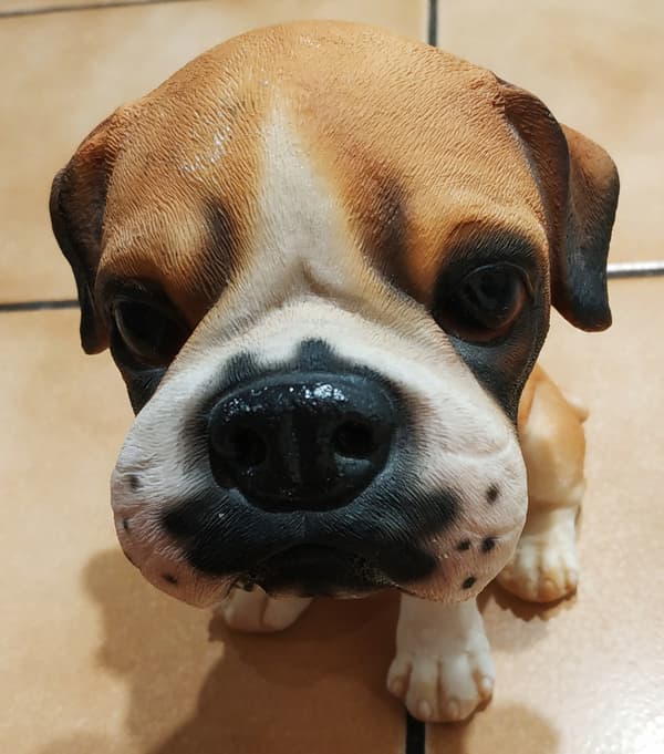 CERAMIC DOG FIGURINE TOY