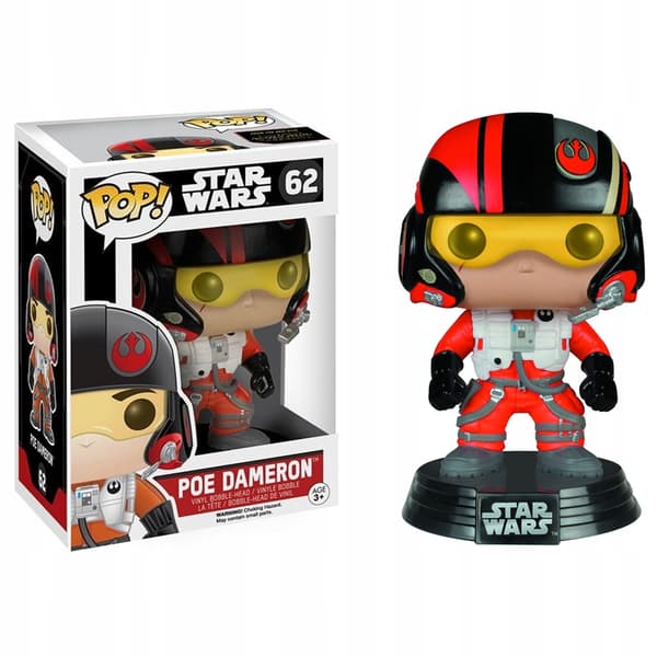 Poe Dameron (#62) figurine from the Funko POP! range