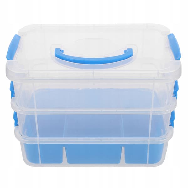 PLASTIC DESK ORGANISER FOR CREATIVE SUPPLIES WITH COMPARTMENTS