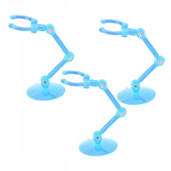 10-piece action figure stand – plastic mini display stand