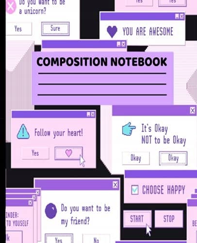 Composition Notebook: ‘You Are Awesome’ Theme: School Notebooks, Wide R
