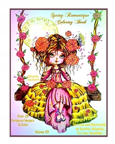 Spring Romantique Colouring Book: Elegant Romantic Ladies, Flowers, Peacocks