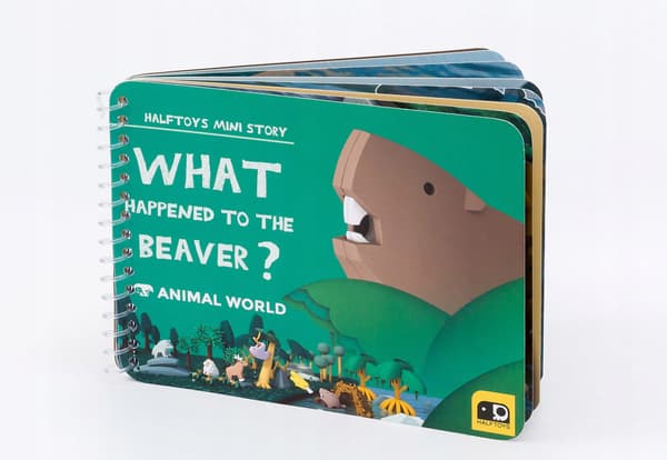 HalfToys Magnetic Fold-Up Beaver with Booklet