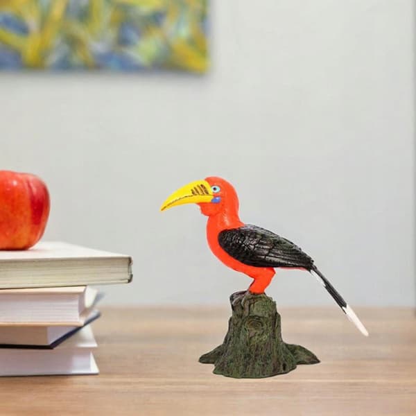 Realistic bird statue – Accent Office Desk – Landscape – Orange Hornbill