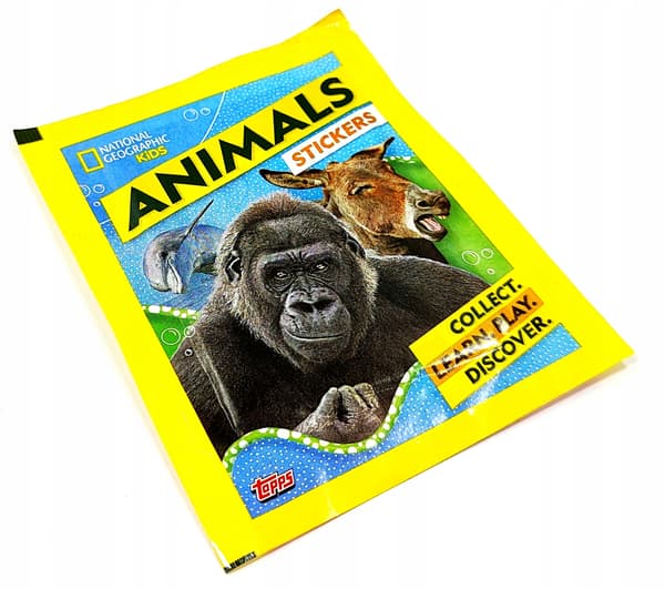 STICKERS. ANIMALS. NATIONAL GEOGRAPHIC. 8 PACKETS / 40 STICKERS