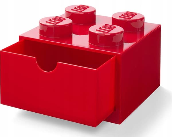 LEGO 4-Drawer Red Desk Box for Bricks