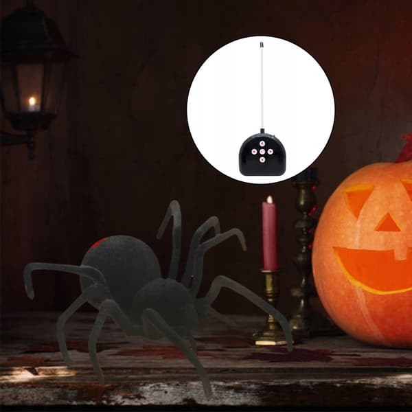 Remote control Scary, terrifying soft plush infrared spider Halloween gift D