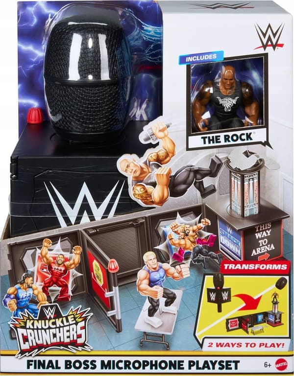 MATTEL WWE Knuckle Crunchers Final Boss Microphone Set