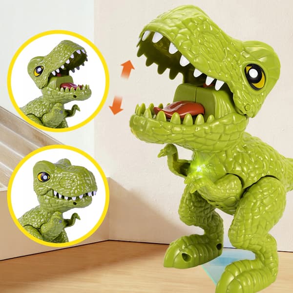 DINOSAUR EGG HATCHING DINOSAUR EGG LAUNCHER 2-IN-1 SLIDE TRACK