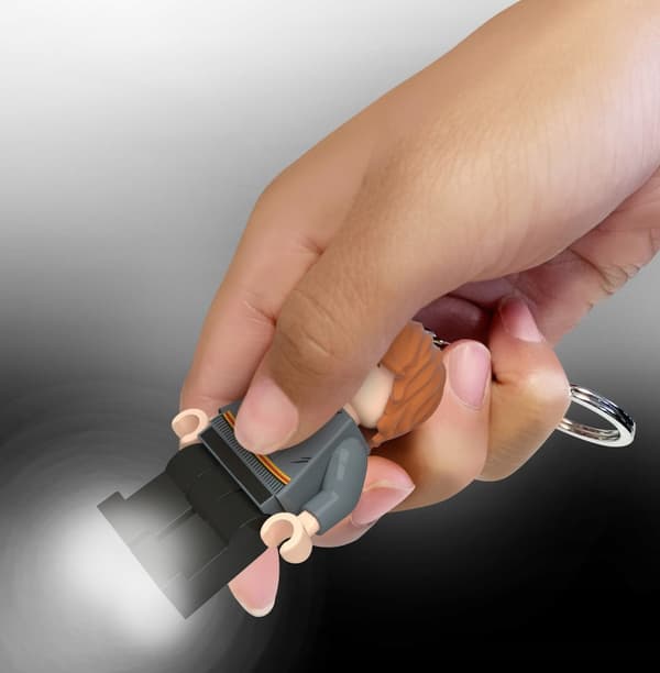 LEGO HARRY POTTER KEYRING TORCH RON WEASLEY FIGURINE KEYRING WITH TORCH