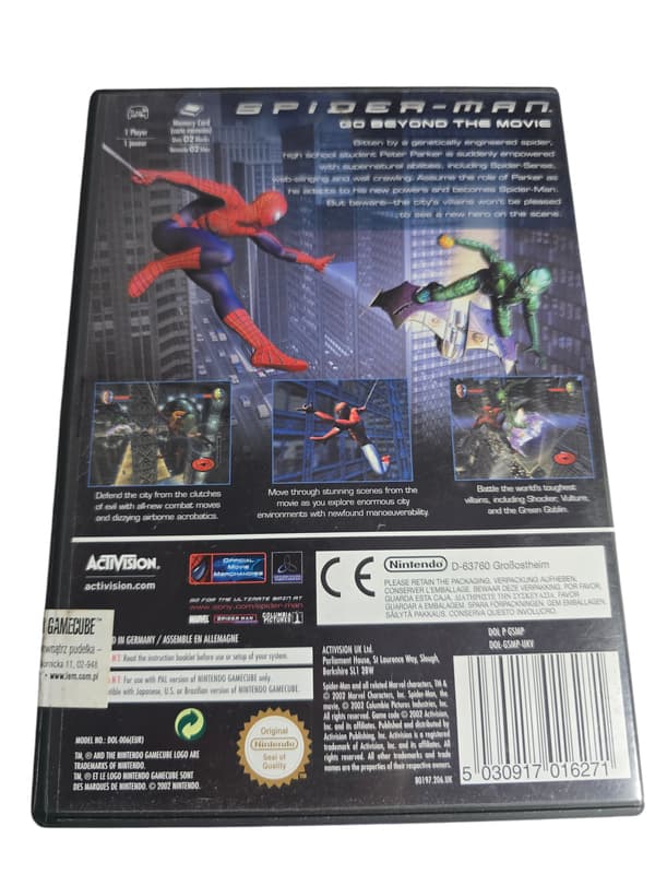 the box itself – SPIDER-MAN for Nintendo GameCube