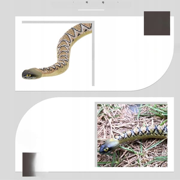 2 PCS. DECORATIVE PVC SNAKE FIGURINE, DURABLE AND REALISTIC