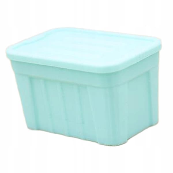 Doll Miniature Mini Organiser Box Stackable Storage Container Model Green