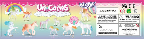 WOOPIE UNICORN FIGURINE SET, 16 PCS.