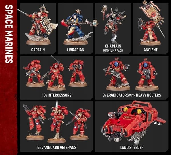 Warhammer 40k Armageddon 11th Edition Blood Angels Army Half Box SPRAWLS