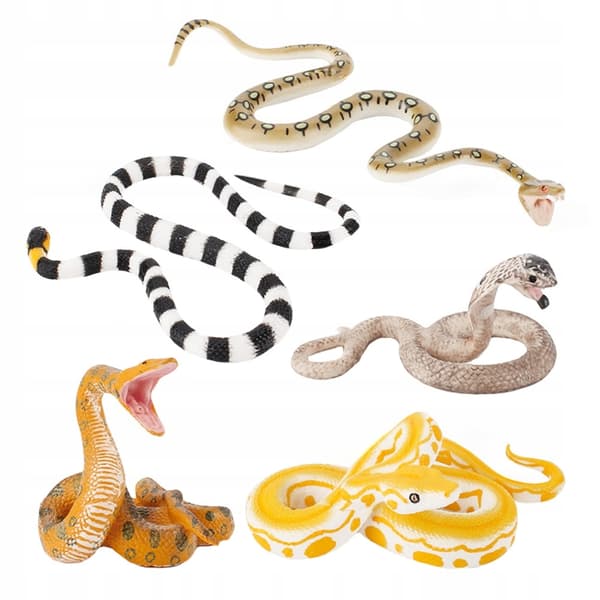 5 REALISTIC PVC SNAKE MODELS – CHILDREN’S TOY