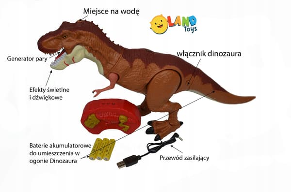 LT237 RC-Controlled Dinosaur with a Roaring Sound that Walks