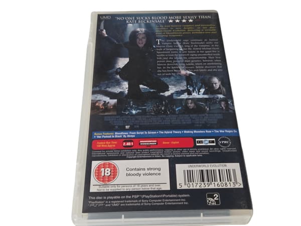 UNDERWORLD EVOLUTION PlayStation Portable (PSP) FILM – PACKAGING ONLY