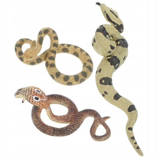 3 FUN SNAKE FIGURINES – REALISTIC GADGETS