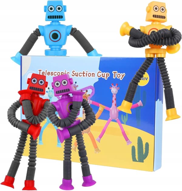 TELESCOPIC ROBOTS WITH SUCTION CUPS ON THEIR LIMBS – SENSOR-EQUIPPED SET OF 4