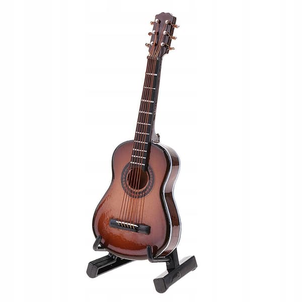 1/6 Wood classical guitar with a support box for the B-shape headstock, as described