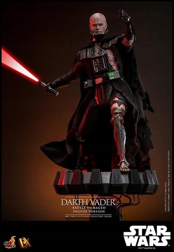 Darth Vader Battle-Damaged Star Wars Deluxe Version 1/6 Scale Figure, 35 cm