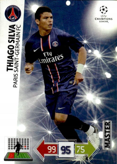 2012/13 Champions League Panini Card: PSG Thiago Silva Master