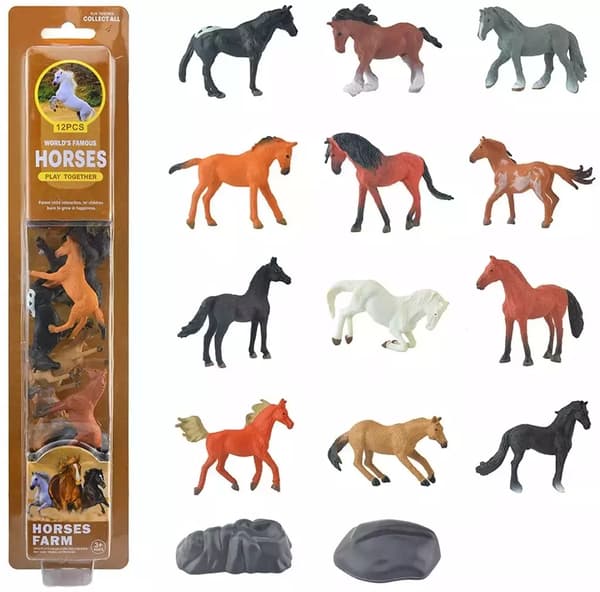 Set of 12 horses.