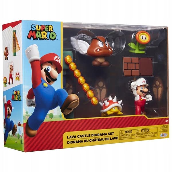 Super Mario Lava Castle + 4 minifigures set, ages 3+