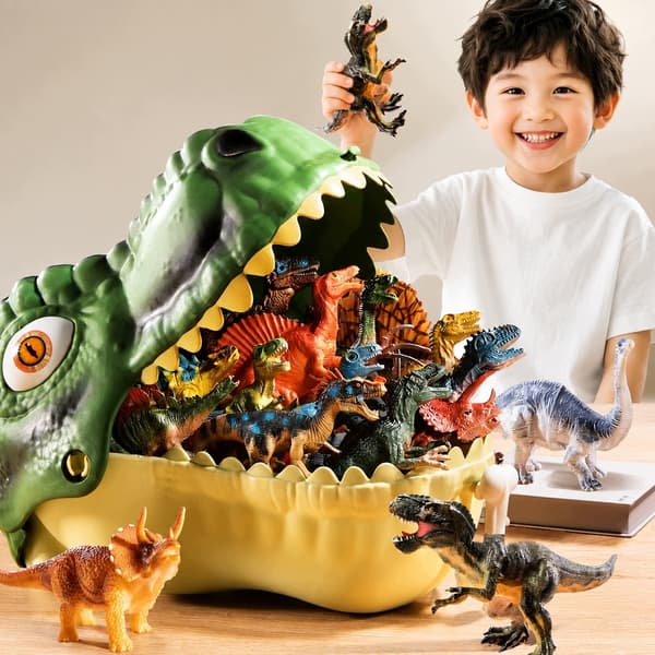 64-piece T-Rex Head Dinosaur Figure Set – Educational Set for Children