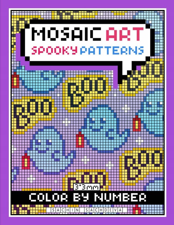 Sachdeva, Sachin Mosaic Art Colour-by-Number: Spooky Patterns Mystery Hallow