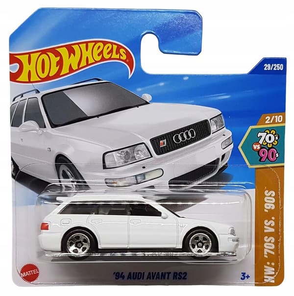 Hot Wheels Audi Avant RS2 short-wheelbase, 1:64 scale
