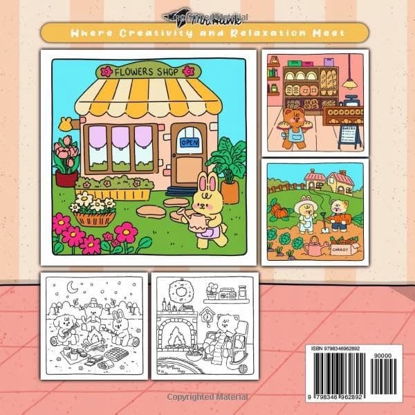 HawK, Mr. Cuddle Cuties: A Cosy Colouring Book for Adults & Teens Featuring Ea