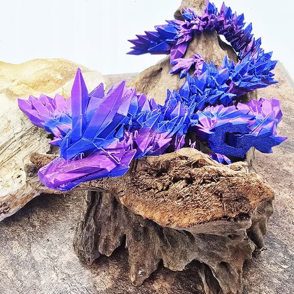 Toy: Rainbow DRAGON 3D-Printed FIRE Figurine, 35cm