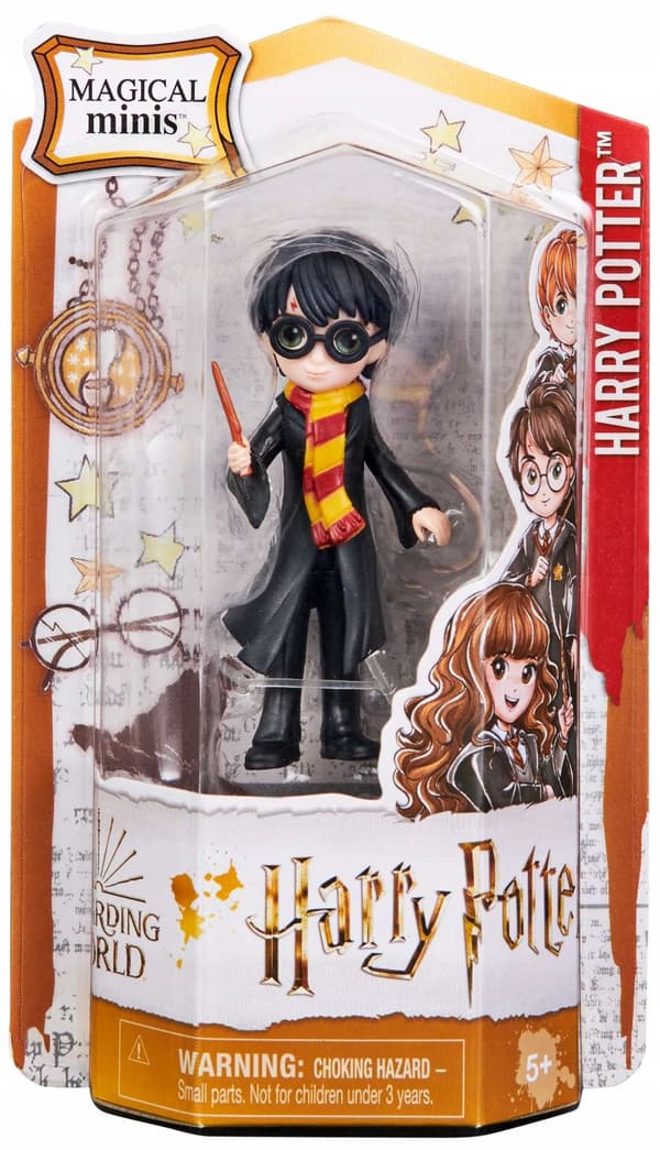 HARRY POTTER FIGURINE WITH WAND, 7 CM