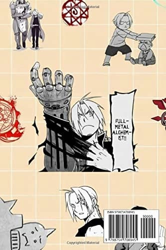 Edward Elric Notebook: Lined Pages Notebook, Small Size, 6x9 inches / 110 pages