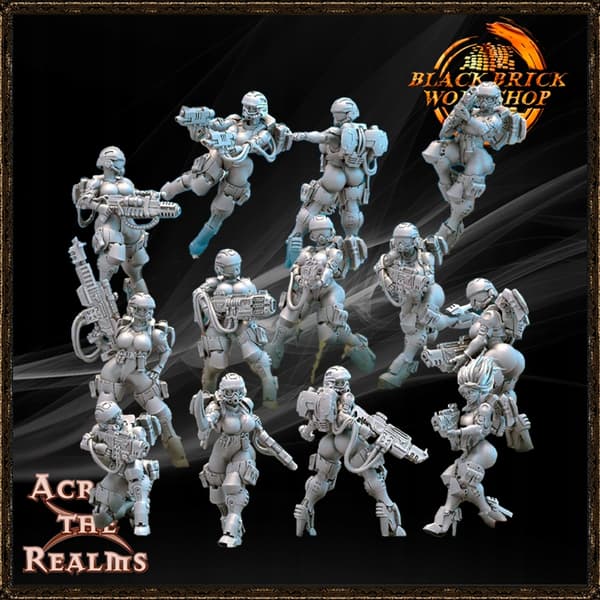 The Valkyries Set – Tabletop/D&D/GURPS Miniatures