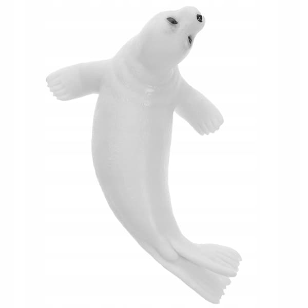 WHITE PLASTIC SEAL FIGURINE FOR DECORATION