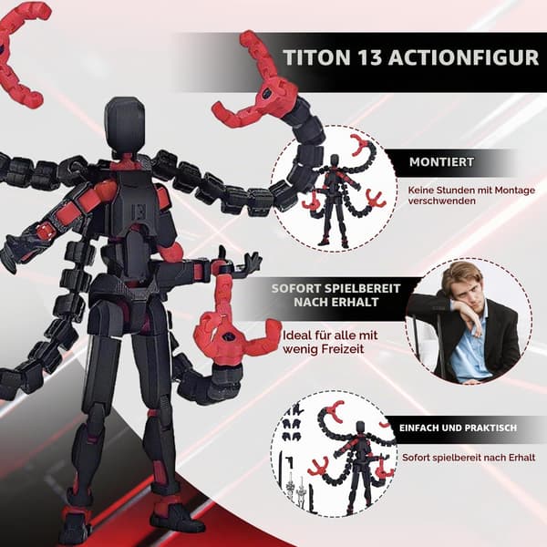 PLUSHCEWT T13 Action Figure with Interchangeable Hands and Accessories