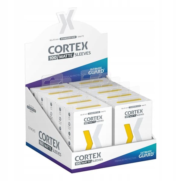 ULTIMATE GUARD CORTEX SLEEVES MATTE STANDARD SIZE (100) - YELLOW