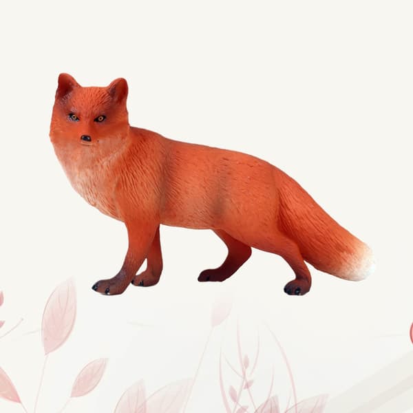 1 PC. DESK ORNAMENT – RED FOX FIGURINE – MODEL SIMULATION