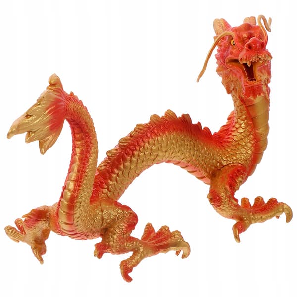 PLASTIC CHINESE DRAGON FIGURINE FOR INTERIOR DECORATION