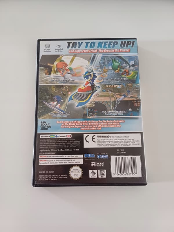 Sonic Riders for Nintendo GameCube (boxed)