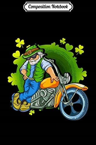 Composition Notebook: Irish Motorcycle Biker Bloke with a Beard, Patrick, Old Man, Pap