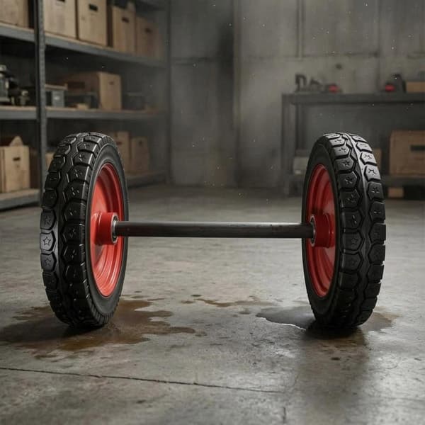 Freight wagon wheel assembly – Tread section 90 CM 16IN, Solid-3 cm axle