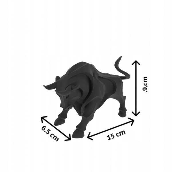 DECORATIVE BULL FIGURINE – A DYNAMIC SHELF DECORATION – AVAILABLE IN MANY COLOURS