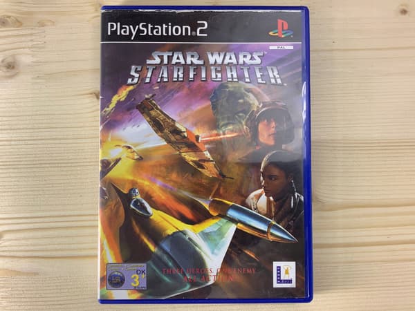 STAR WARS STARFIGHTER game disc – very good condition, complete set, ANG, PS2
