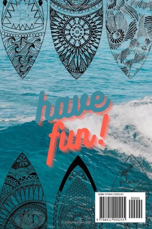 Original and Fun Surfing Colouring Book: surfboard designs, ideas, styles &