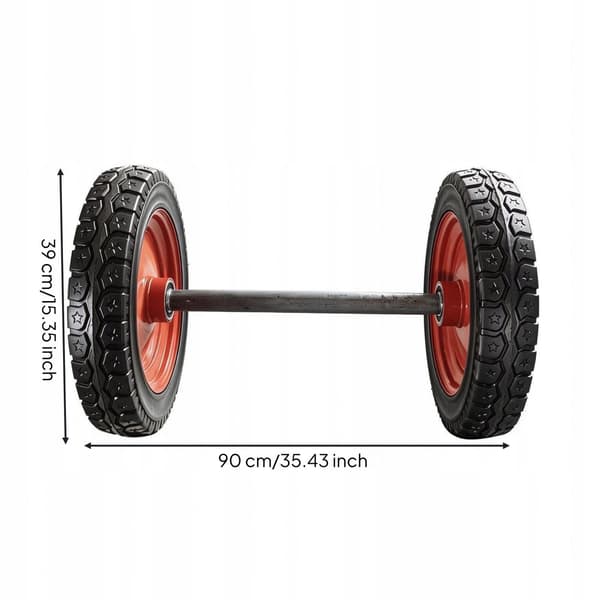 Freight wagon wheel assembly – Tread section 90 CM 16IN, Solid-3 cm axle